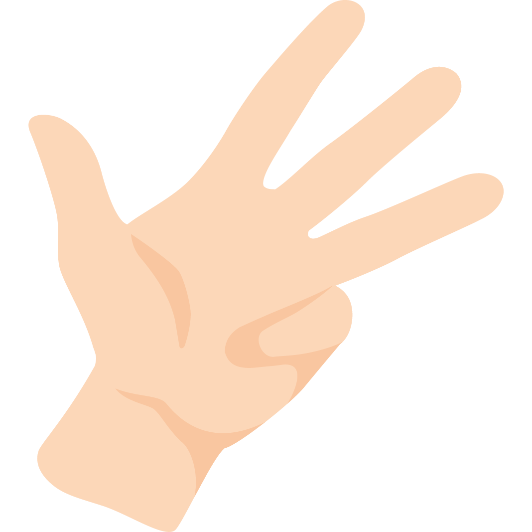 main qui montre 3 doigts